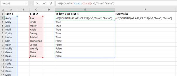 ách so sánh hai tập dữ liệu trong Excel tìm ra sự trùng lặp và khác biệt